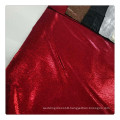 shinning red fashion dress polyfiber coating on fabric shiny nylon fabric knitted summer fabrics